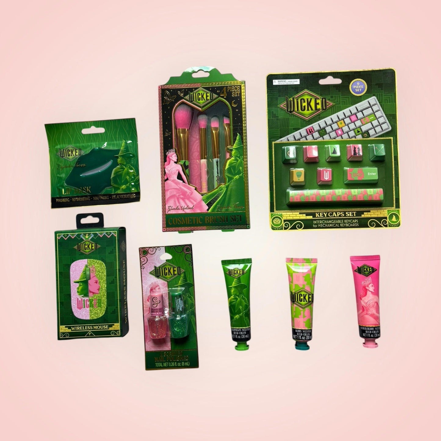Wicked Elphaba Glina Box — Hand Creams, Keycaps, Brush Set, Mouse Pad, Lip Mask