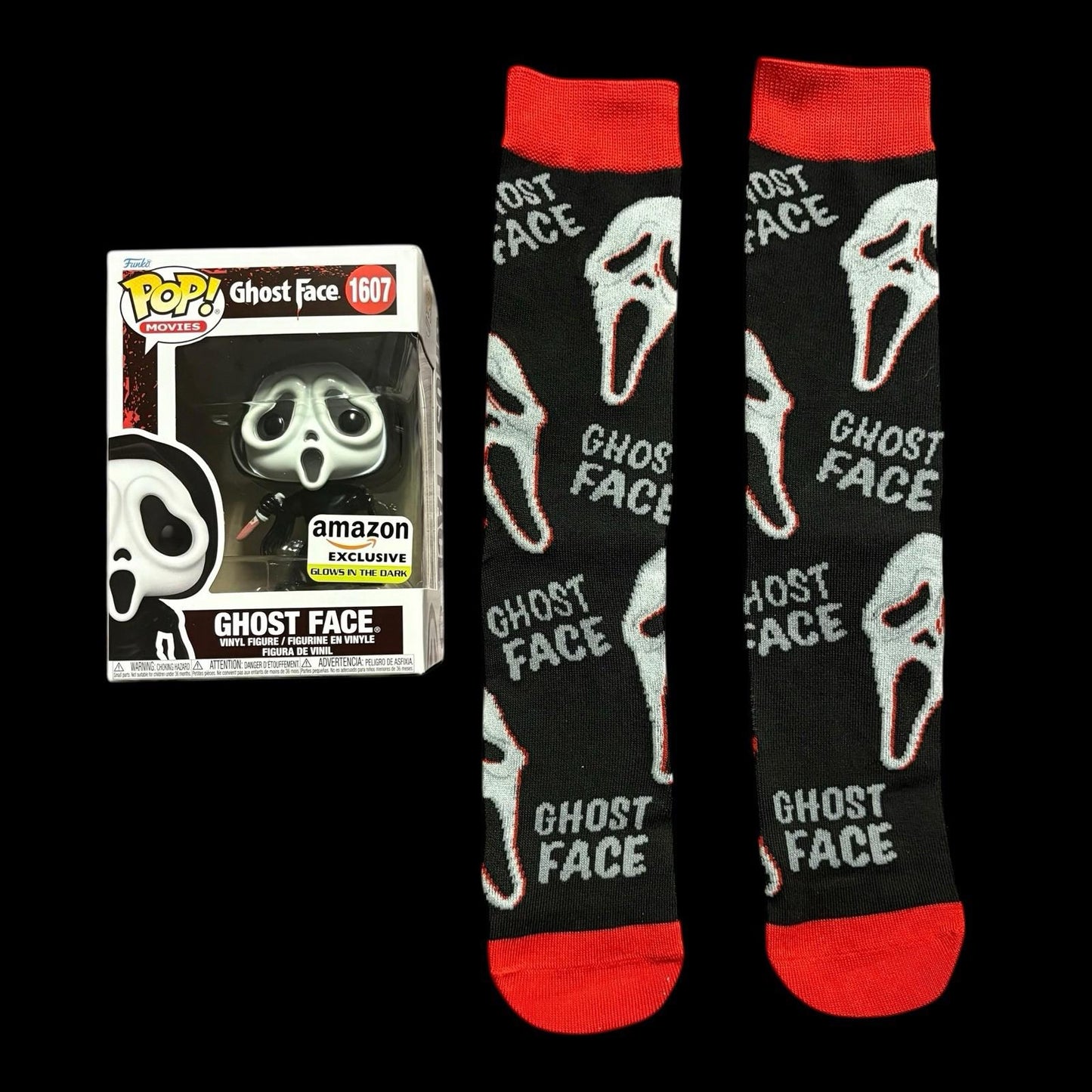 Funko POP! : Ghostface (Glow-in-the-Dark) + Exclusive Socks – Amazon Exclusive