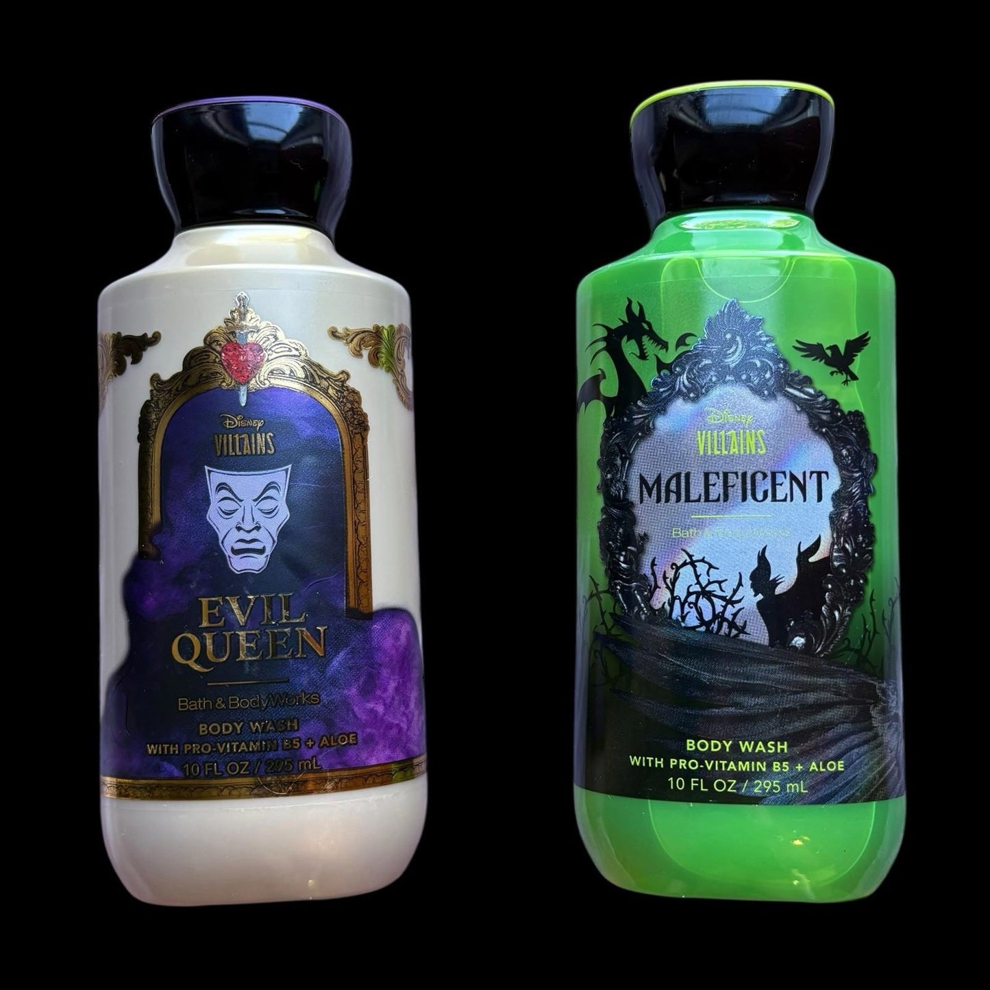 NEW Bath & Body Works Maleficent Evil Queen DISNEY VILLAINS Body Wash Duo, 10 oz