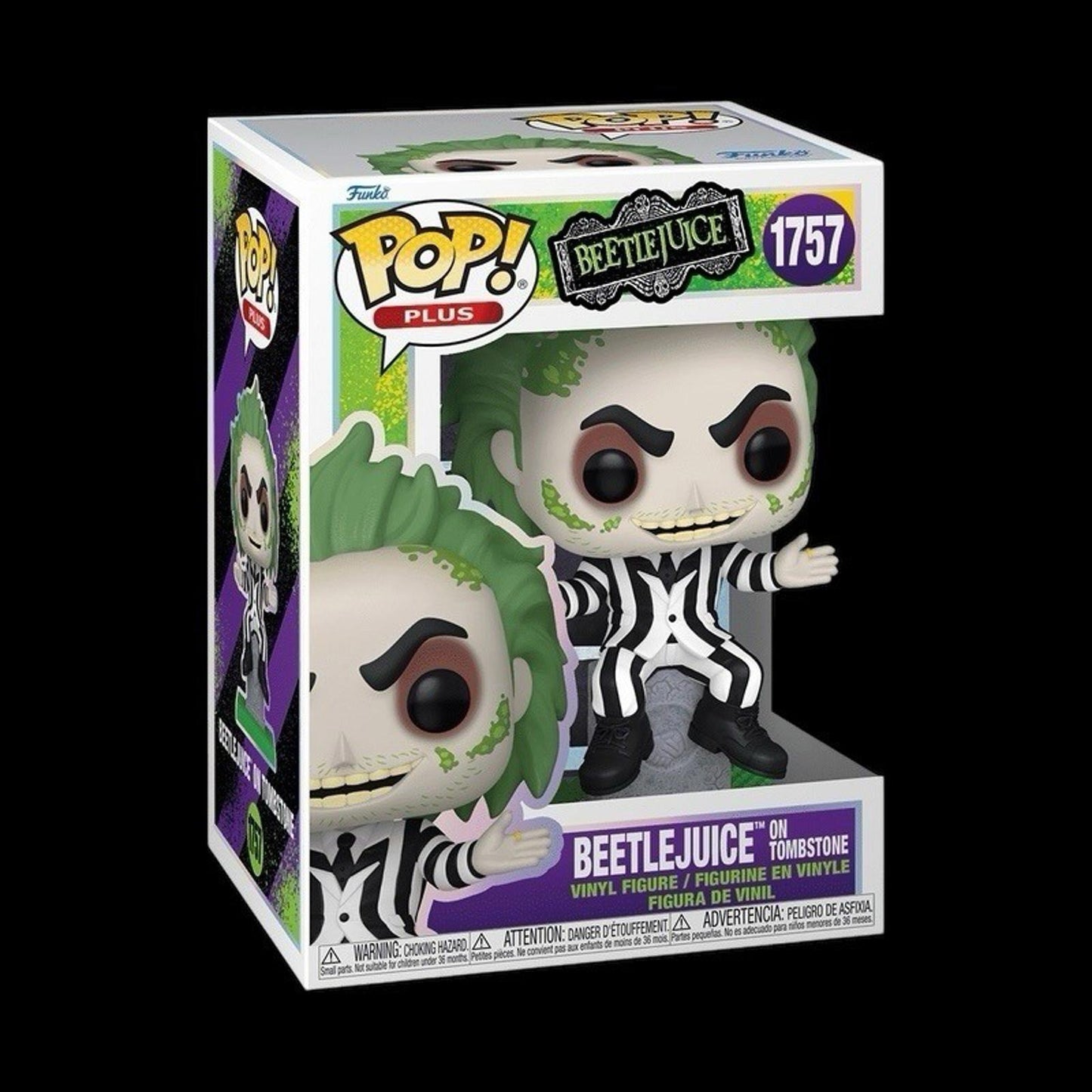 Funko Pop! Plus: Beetlejuice- Beetlejuice on Tombstone #1757 & Beetlejuice Socks