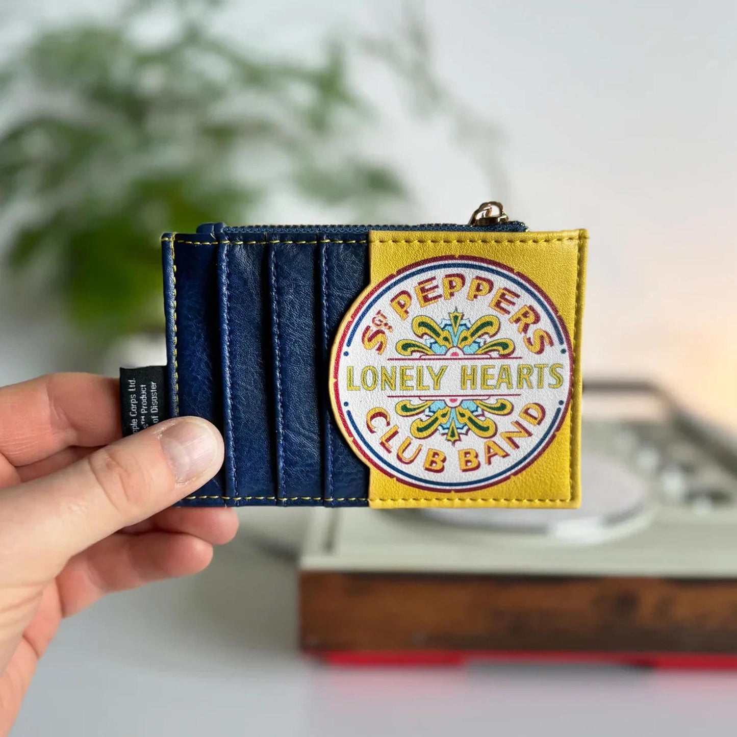 The Beatles Sgt. Pepper Yellow PVC Zip Wallet — 4 Card Slots, Zip Cash Pocket