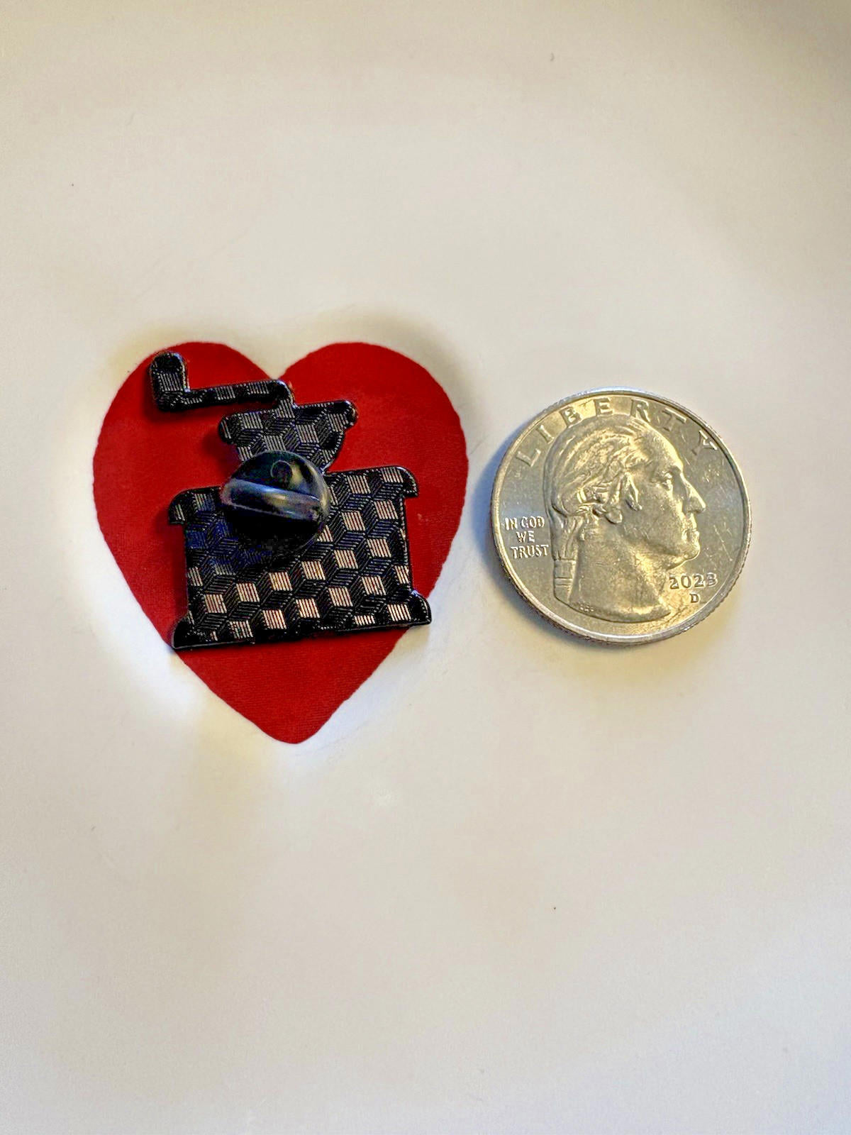 "Coffee Grind My Heart" Enamel Pin -Wear Your Caffeine/Espresso Fashion/Jewelry