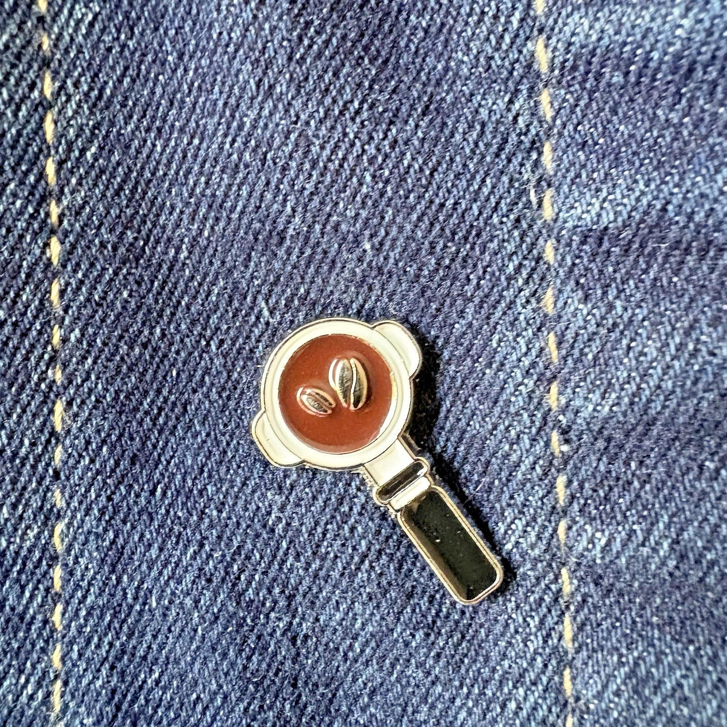 Brew Coffee Beans Enamel Pin -Wear Your Caffeine Fashion/Jewelry