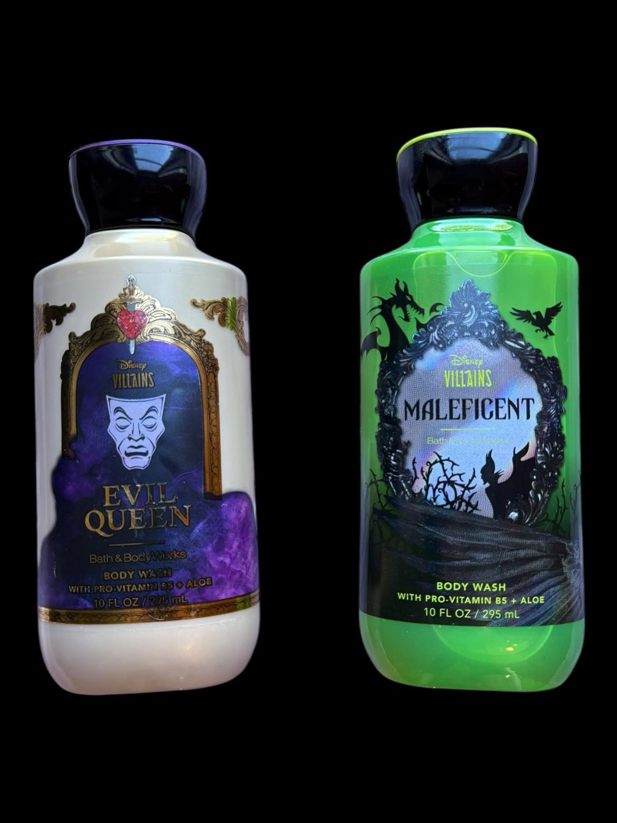 NEW Bath & Body Works Maleficent Evil Queen DISNEY VILLAINS Body Wash Duo, 10 oz