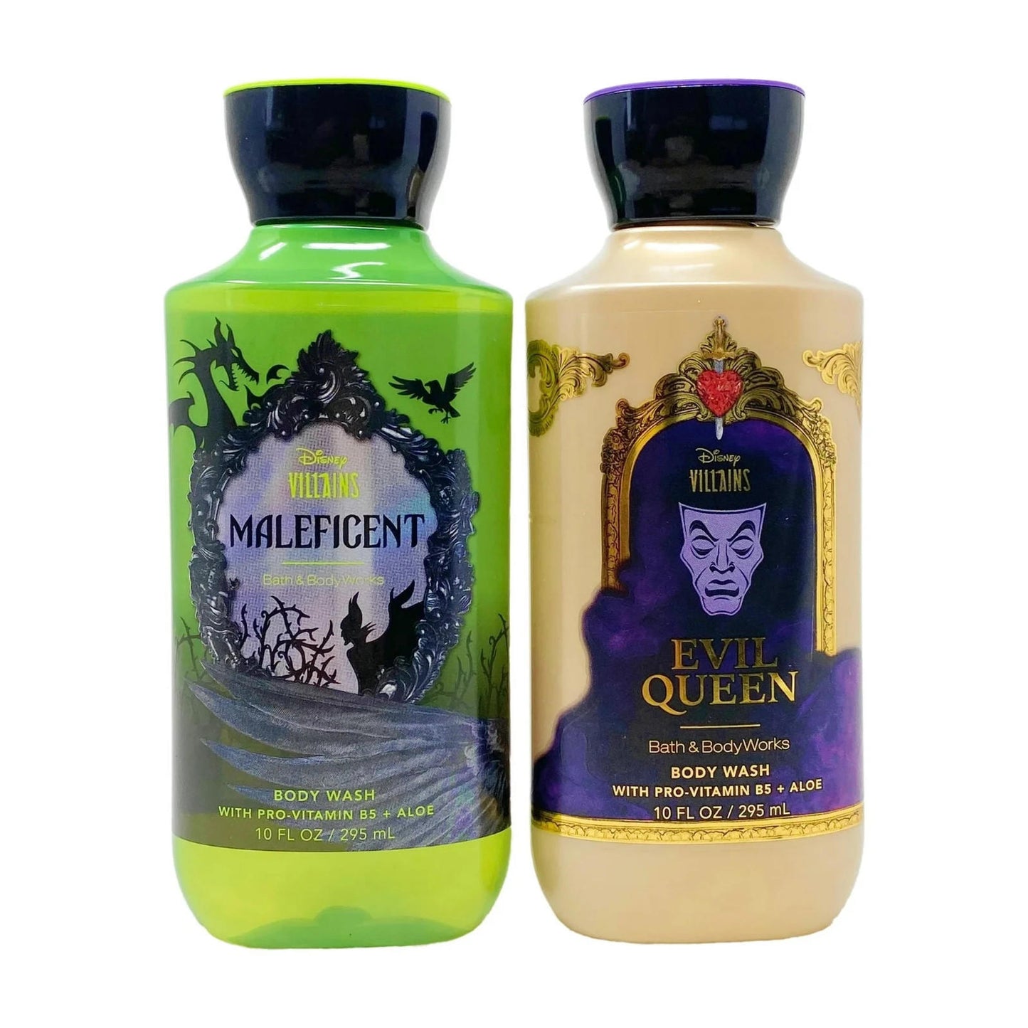 NEW Bath & Body Works Maleficent Evil Queen DISNEY VILLAINS Body Wash Duo, 10 oz