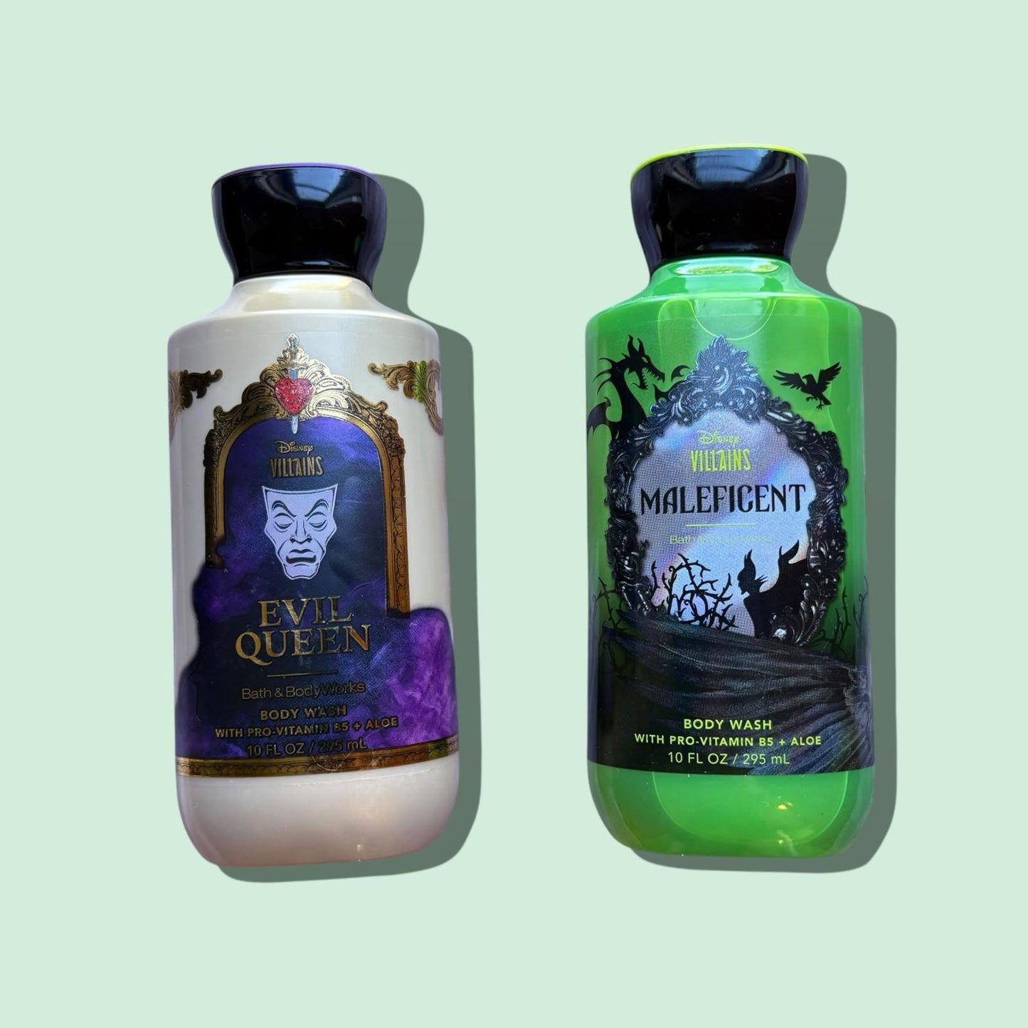 NEW Bath & Body Works Maleficent Evil Queen DISNEY VILLAINS Body Wash Duo, 10 oz